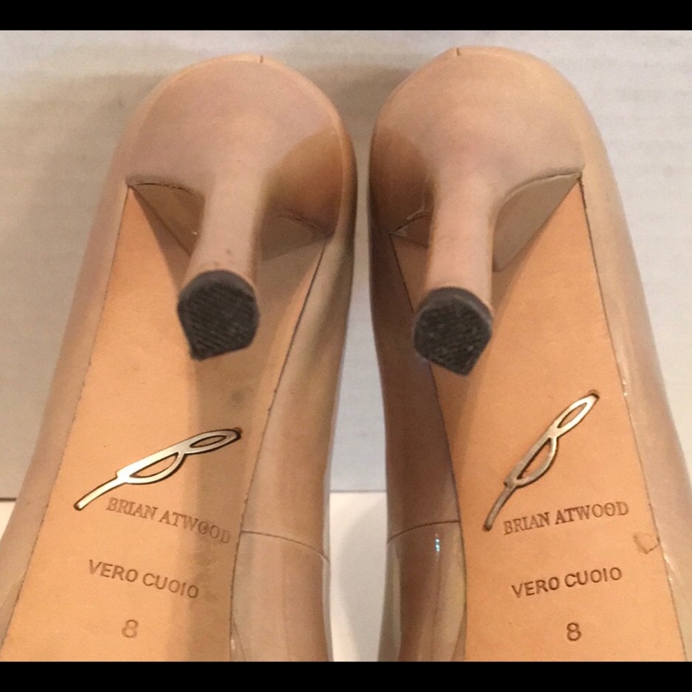 B BRIAN ATWOOD Nude Platform Peep Toe Stiletto 8 - Picture 5 of 8